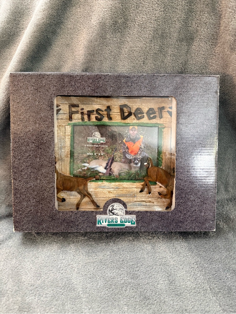 Rivers Edge First Deer 4X6 Poly Resin Photo Picture Frame